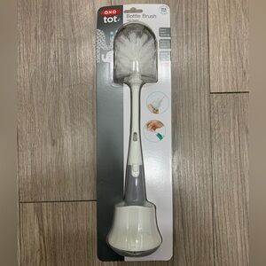 OXO Bottle Brush with Detail Cleaner and Stand - Gray